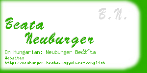 beata neuburger business card